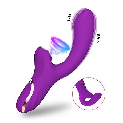 Vibrador Penetrável Estimulador de Ponto G com Sugador de Clitóris