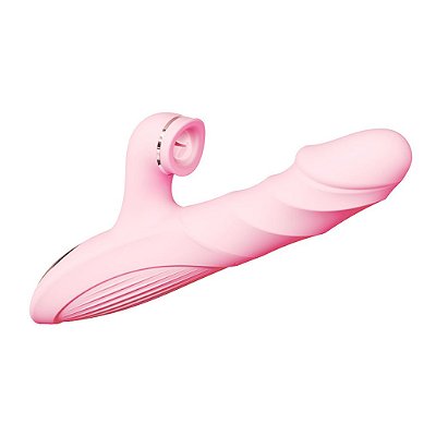 Luna Vibrador Texturizado com Sugador de Clitóris e Aquecimento