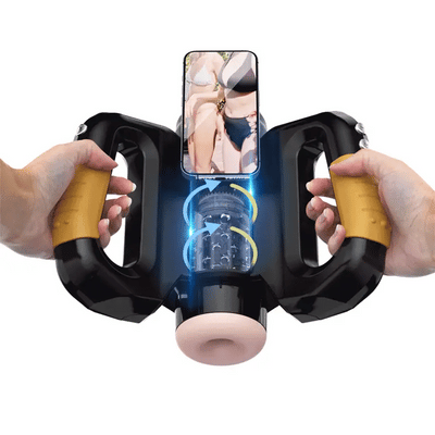 Masturbador Masculino Texturizado com Alça e Encaixe para Celular