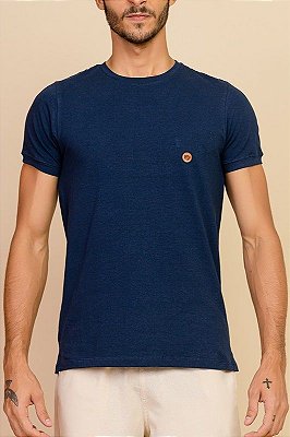 Camiseta Básica Cotton Azul Marinho
