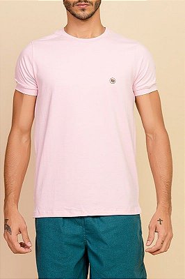 Camiseta Básica Cotton Rosa Bebê