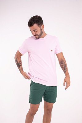 Camiseta Básica Cotton Rosa Bebê