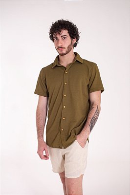 Camisa Tricô Verde Oliva