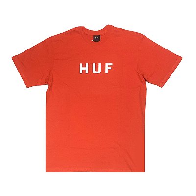 Camiseta Huf Silk Mc Essentials Ologo Vermelho