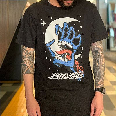 Camiseta Santa Cruz Cosmic Bone Hand Preto