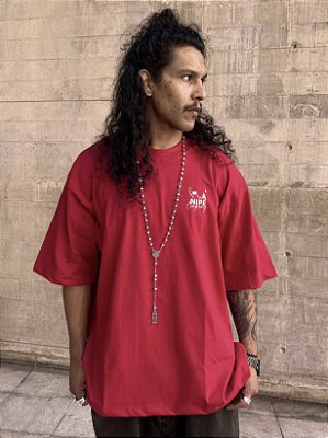 Camiseta Nipe Oversized Mountain Especial Red