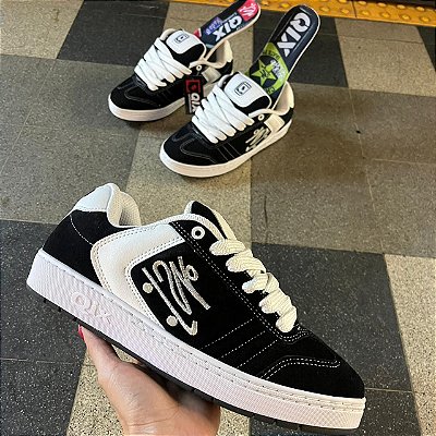 Tênis Qix Chorão Lado-B Camurça Preto/Branco