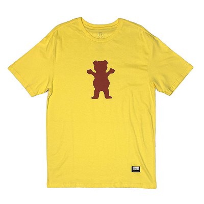 Camiseta Grizzly Og Bear Logo Amarelo