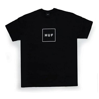 Camiseta Huf Silk Mc EssentialsBox Log Preto