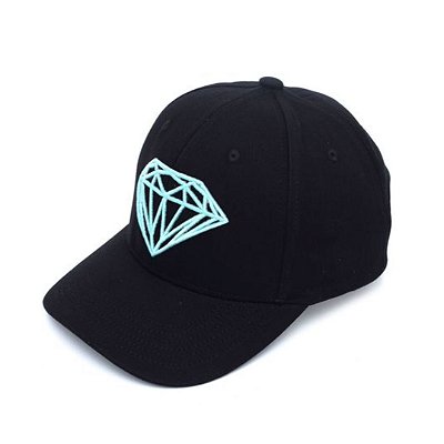 Boné Diamond Supply Aba Curva Brilliant Baseball Snapback Black