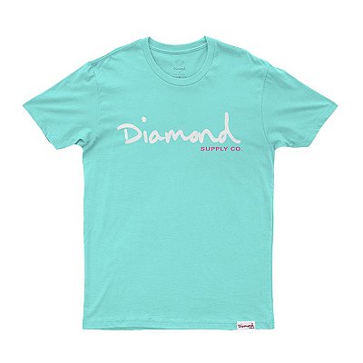 Camiseta Diamond Og Script Tee Diamond Blue