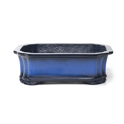 Vaso Para Bonsai Retangular com Bordas arredondadas Koda em Fibra de Vidro de Alta Resistência 26 x 19 x 8 cm