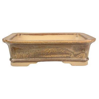 Vaso de Bonsai Retangular Esmaltado Onodera 19 X 14 X 5,5 cm