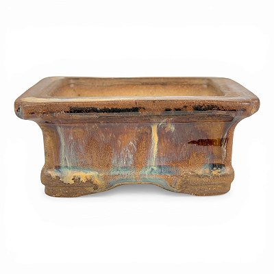 Vaso de Bonsai Retangular Esmaltado Onodera 13 X 10 X 4 cm