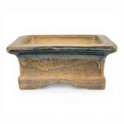 Vaso de Bonsai Retangular Esmaltado Onodera 13 X 10 X 5 cm