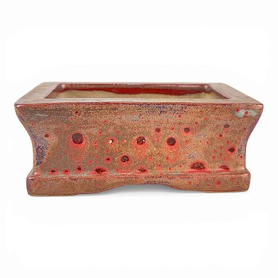 Vaso de Bonsai Retangular Esmaltado Onodera 14 X 11 X 5 cm