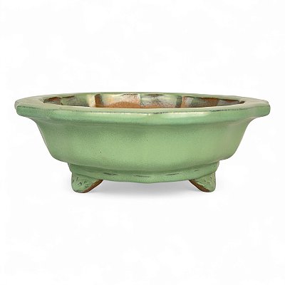 Vaso Flor Importado Chinês Esmaltado 22 x 7 cm