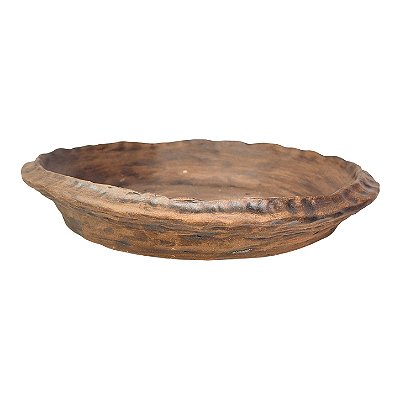 Vaso Redondo Estilo Nanban Pine Cerâmicas 27,5 X 5 cm