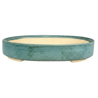 Vaso Bandeja Para Bonsai Oval Esmaltado Pine 27,5 X 21 X 5 cm