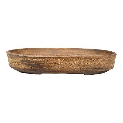 Vaso Bandeja Para Bonsai Oval Terracota Pine 29,5 X 24 X 4,5 cm