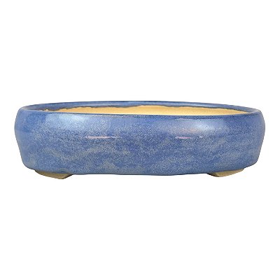 Vaso Para Bonsai Oval Esmaltado Pine 22 X 17 X 5,5 cm
