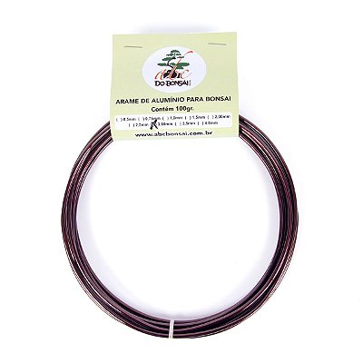 Arame de Alumínio Esmaltado Especial Para Bonsai 3,0 mm