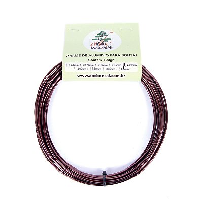 Arame de Alumínio Esmaltado Especial Para Bonsai 2,0 mm