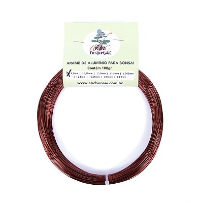 Arame de Alumínio Esmaltado Especial Para Bonsai 0,5 mm
