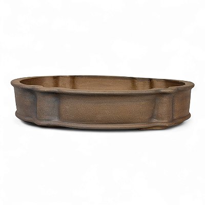 Vaso Oval Moco Terracota Flavio Costa 31 X 25 X 6,5 cm