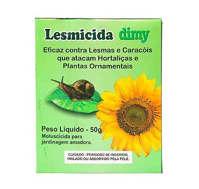 Lesmicida Dimy 50 gramas - 2 sachês de 25 gramas