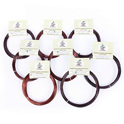 Kit Completo de Arames de Alumínio Especial Para Bonsai 8 unidades
