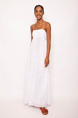 vestido longo alça branco