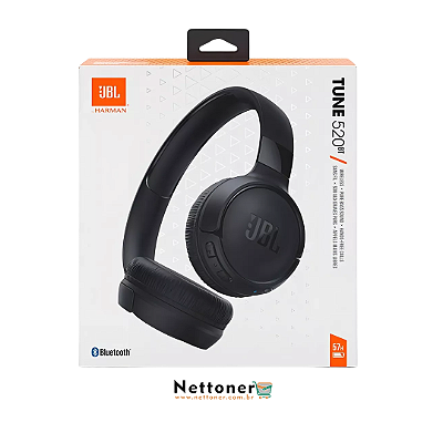 FONE DE OUVIDO JBL TUNE T520BT PURE BASS PRETO BLUETOOTH (963582)