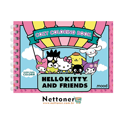 LIVRO DE COLORIR HELLO KITTY – COZY COLORING BOOK GOODS CAPA DURA HOLOGRÁFICA