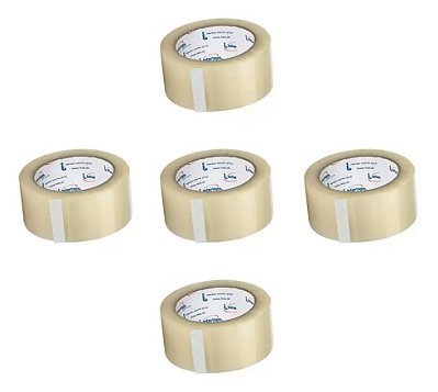 📦 5 Fita Adesiva Transparente 45mm x 100m – Embalagem e Uso Geral