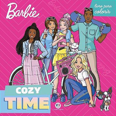 LIVRO DE COLORIR BARBIE OFICIAL – COZY TIME CAPA COMUM PARA ADULTOS E CRIANÇAS