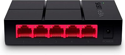 SWITCH 05 PORTAS GIGABIT DESKTOP 10/100/1000 Mbps MERCUSYS MS105G | 099619