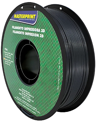 FILAMENTO PLA PRETO 1,75mm P/ IMPRESSORA 3D ROLO 1KG