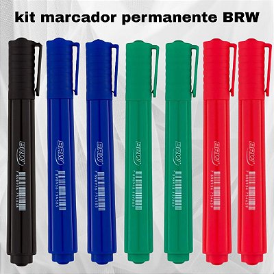 MARCADOR PERMANENTE BRW COM 7 CORES | PINCEL ATOMICO