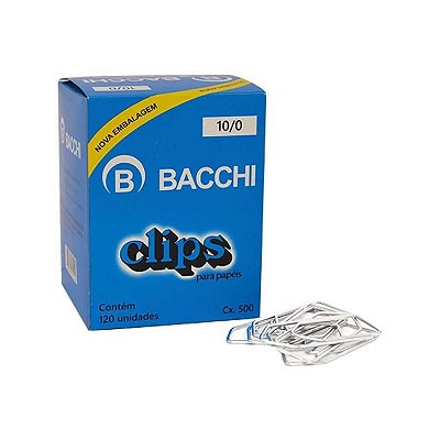 CLIPS N10/0 GALVANIZADO CX C/120 UND BACCHI PREMIUM | NR 10/0