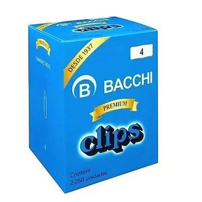 CLIPS N4 GALVANIZADO CX. C/ 2250 UND. BACCHI NR4 | CX. 500 | (610018)