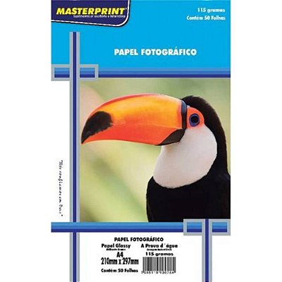 PAPEL FOTOGRAFICO 115G A4 50F MASTERPRINT