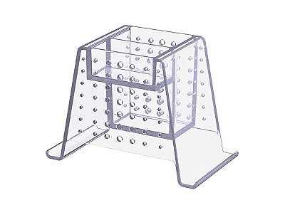 ORGANIZADOR DE MESA, PORTA CANETAS, CLIPS E CELULAR, PRIME CRISTAL - MAXCRIL