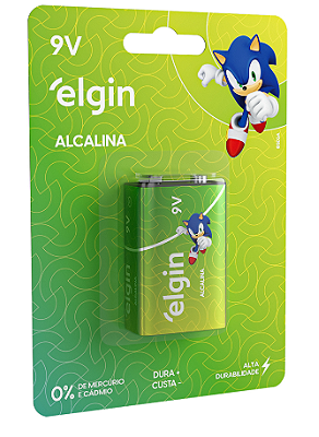 BATERIA ALCALINA 9V ELGIN | UNIDADE | (9V)