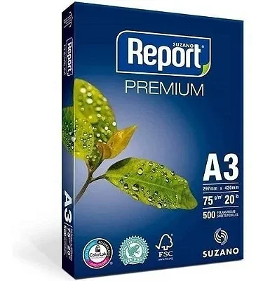 PAPEL A3 BRANCO 500F 75G REPORT | A3BR75G