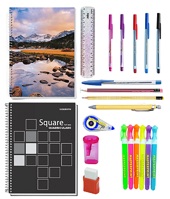 KIT DE MATERIAL ESCOLAR 2026 RS | CD 15M – ENSINO MEDIO (1º ao 3º ano)