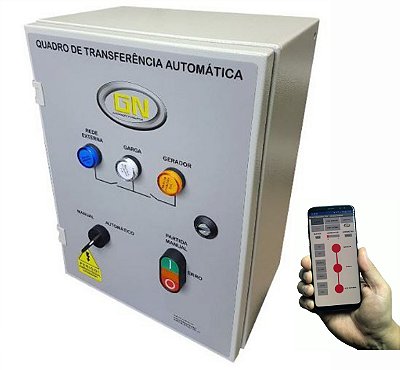 Painel de Transferência Automática de 250 A com Monitoramento - Transferência com Carga