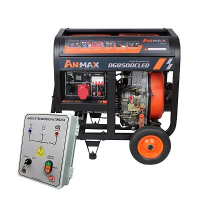 Gerador de Energia a Diesel – DG8500CLED - 7,5 kVA- Trifasico ANMAX - Automatizado