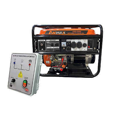 Gerador de Energia à Gasolina- AMG 6500E -  5,5kVA - Anmax - Monofásico AUTOMATIZADO