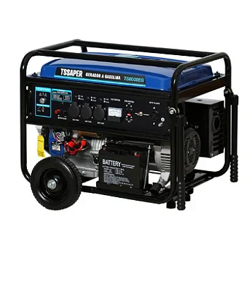 Gerador de Energia à Gasolina- TS8000EB- 7.5kVA- Tssaper - Monofásico